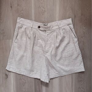 Banana Republic Linen Cotton Blend Beige Shorts Size 16